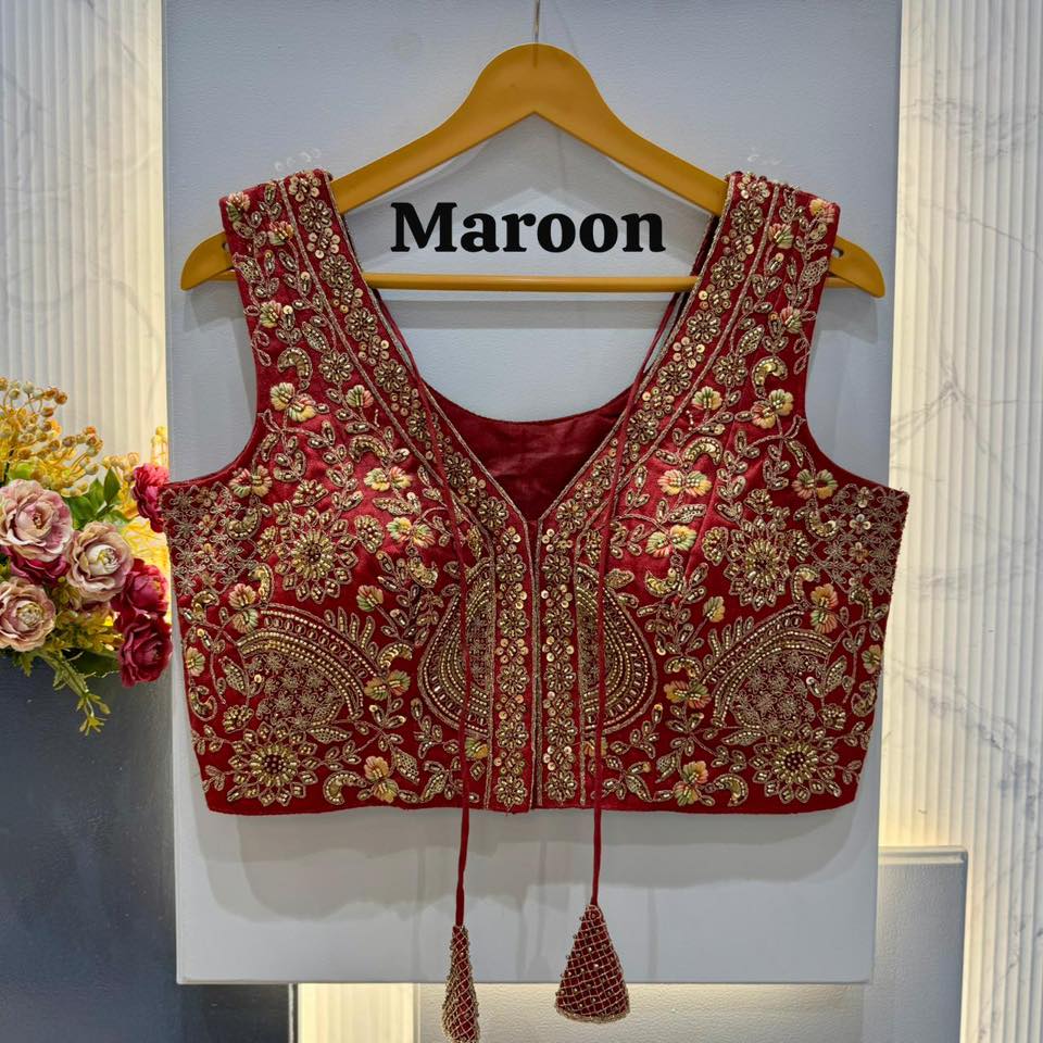 Maroon Designer Blouse