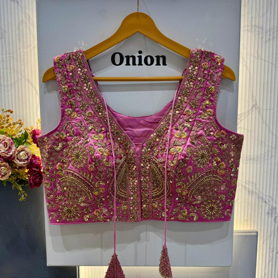 V-Neck Embellished Blouse