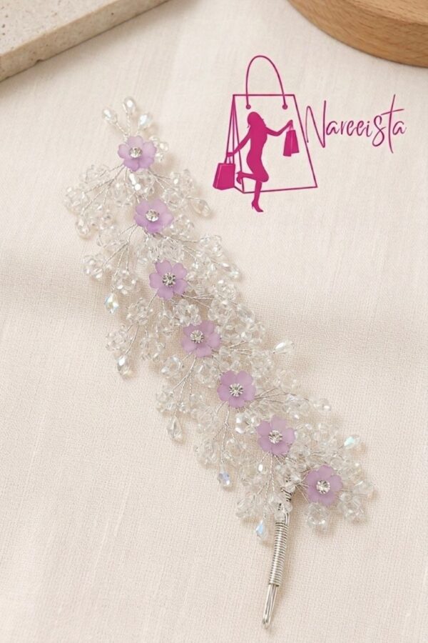 Purple Flower Hair Pin