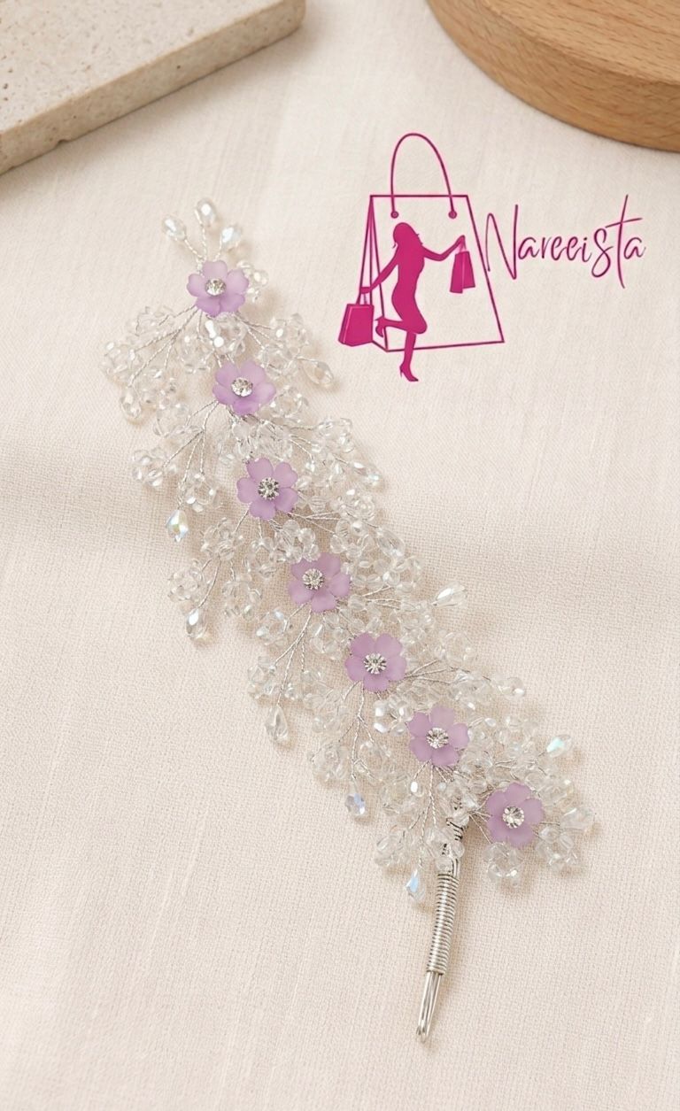 Purple Flower Hair Pin