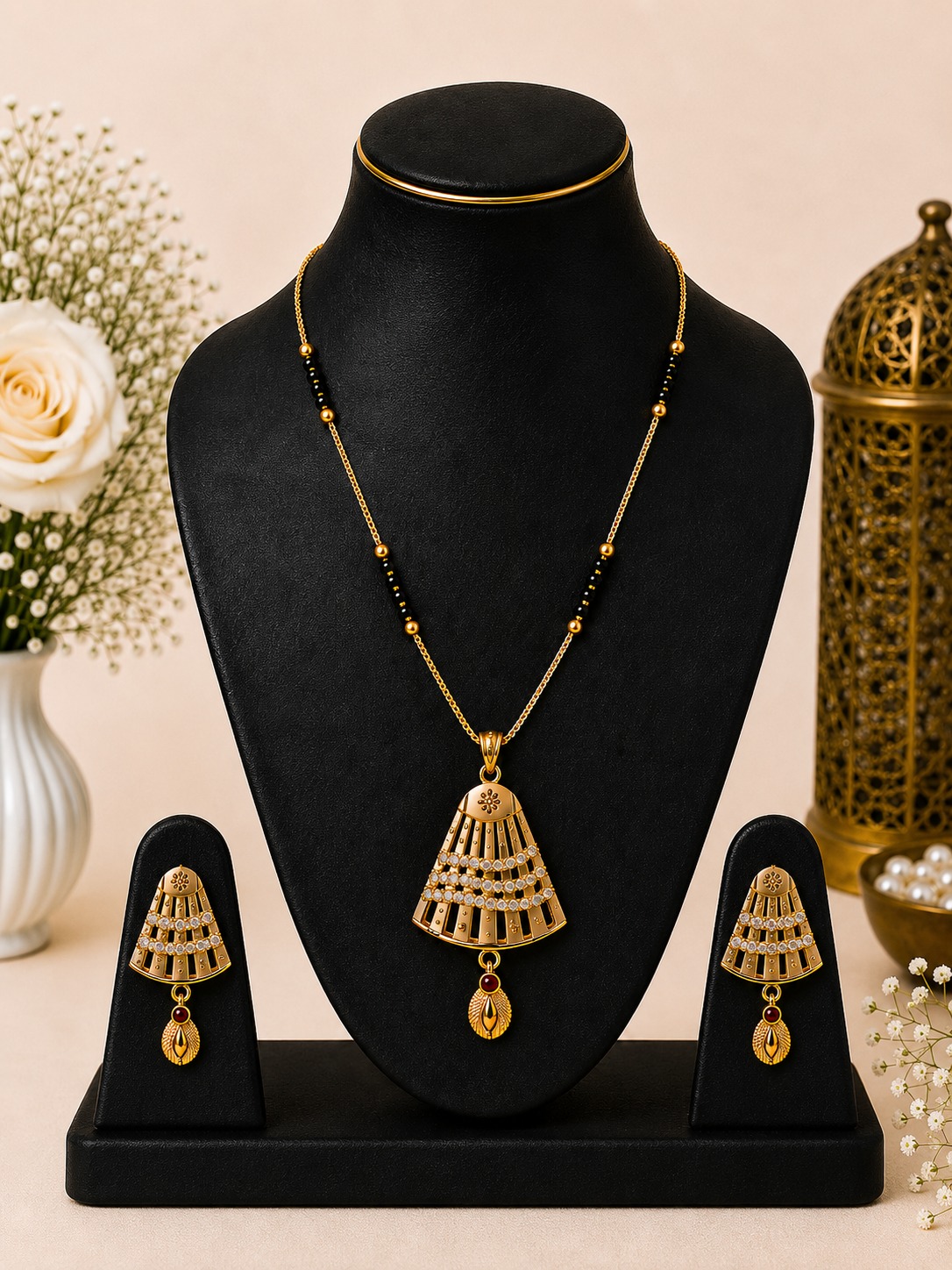 AD Stone Jhumka Mangalsutra (2)