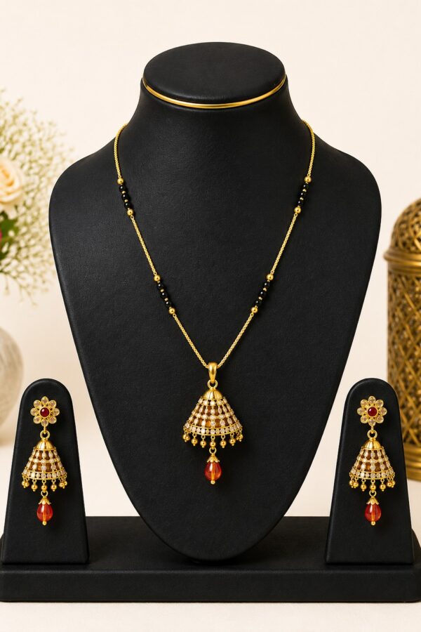 AD stone floral mangalsutra