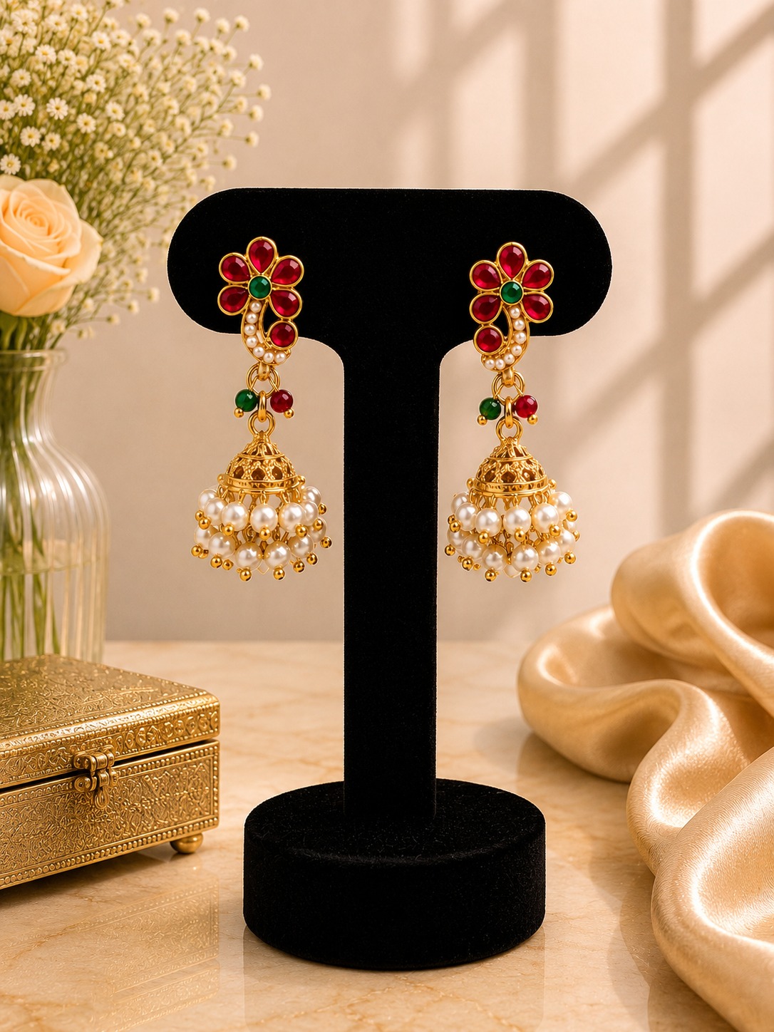 Ruby Floral Drops