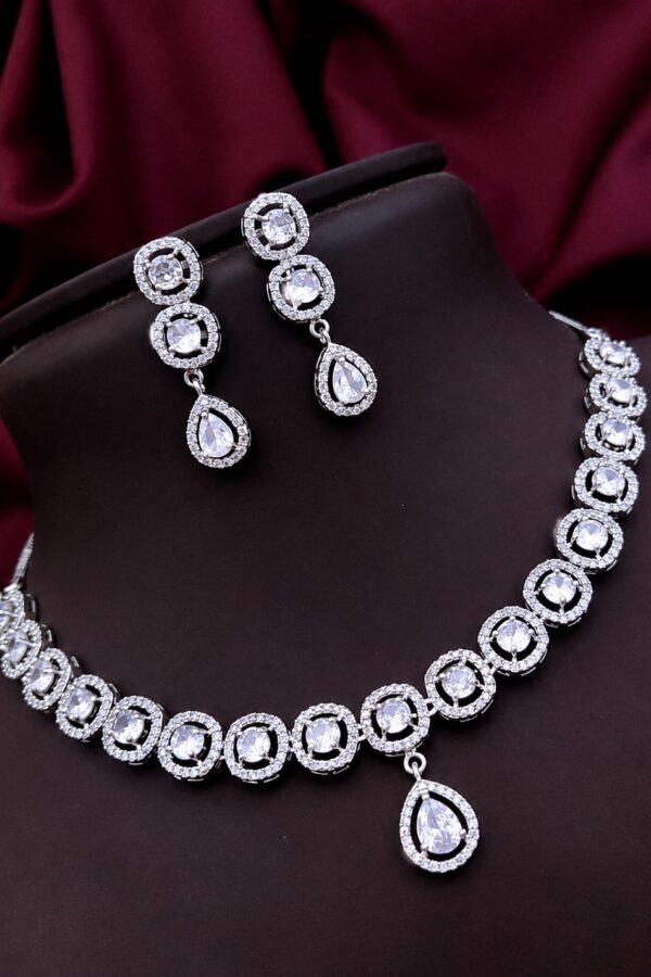White Halo Necklace