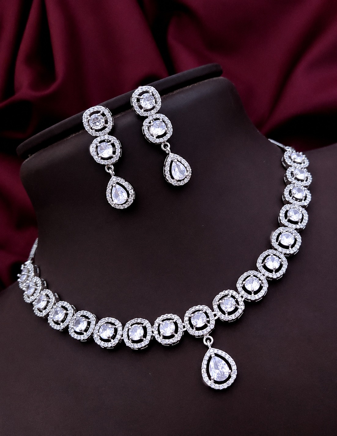 White Halo Necklace