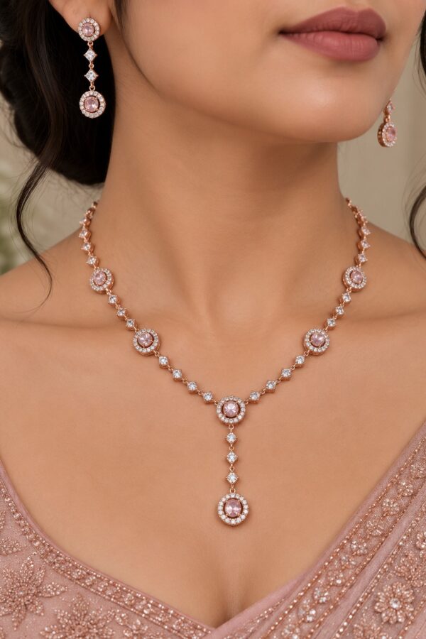 White Stone AD Necklace