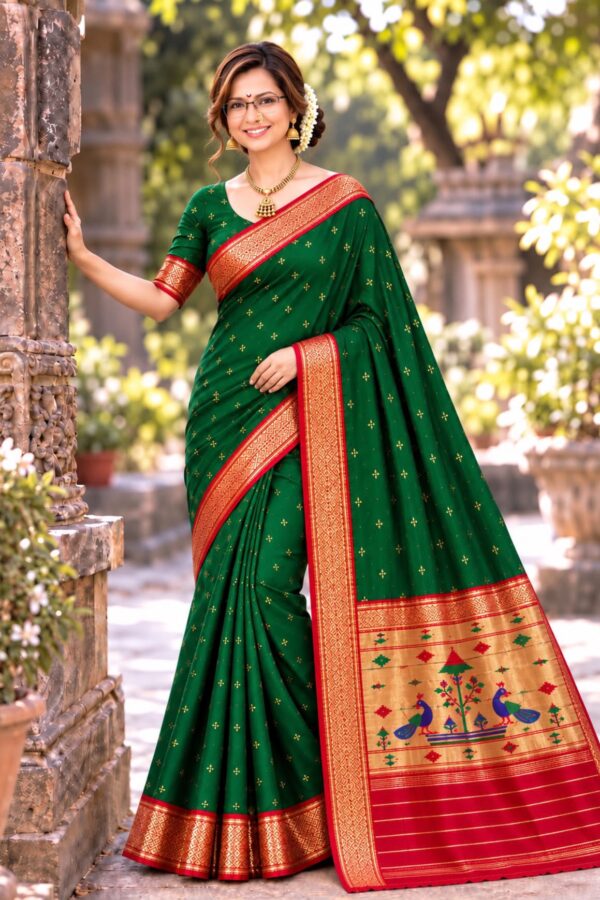 classic semi paithani saree