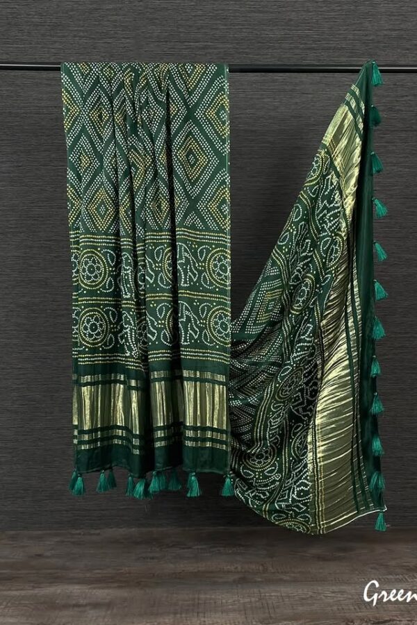 gaji silk dupatta bottlegreen
