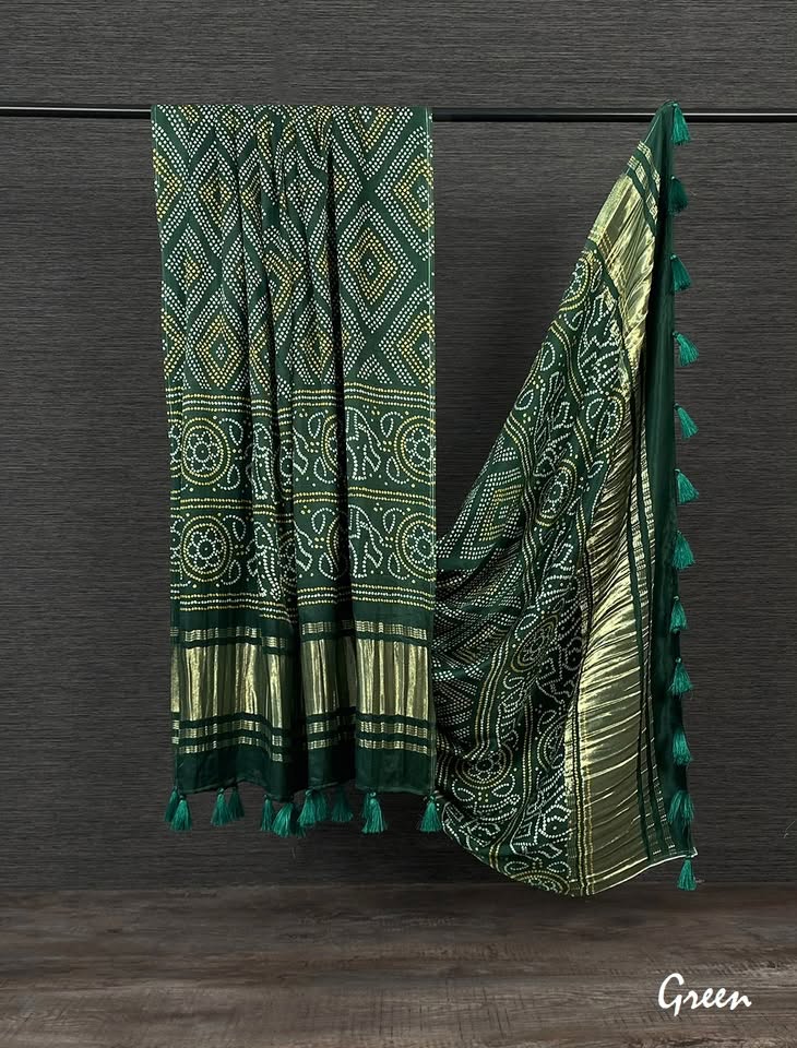 gaji silk dupatta bottlegreen