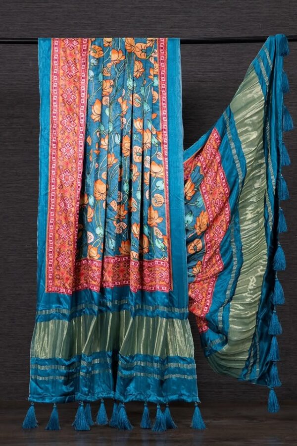gaji silk dupatta peacock