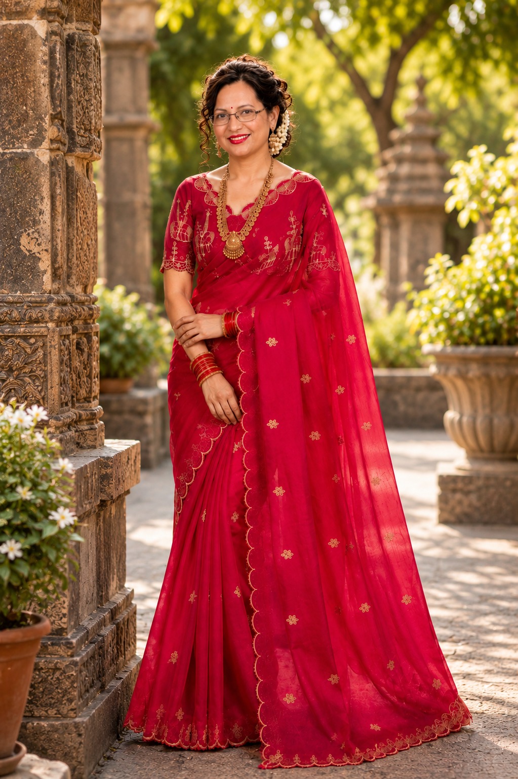 graceflow georgette saree