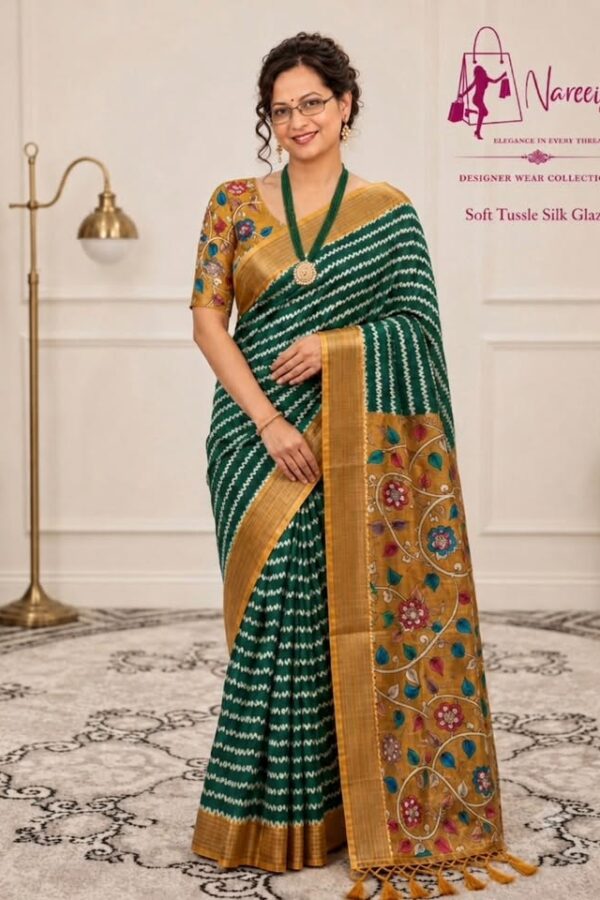 soft tussle silk green