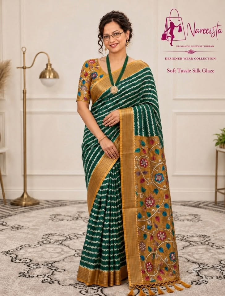soft tussle silk green