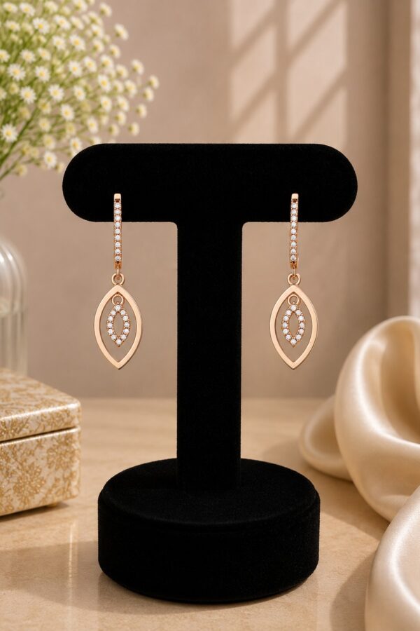 Double Leaf Drop Earrings