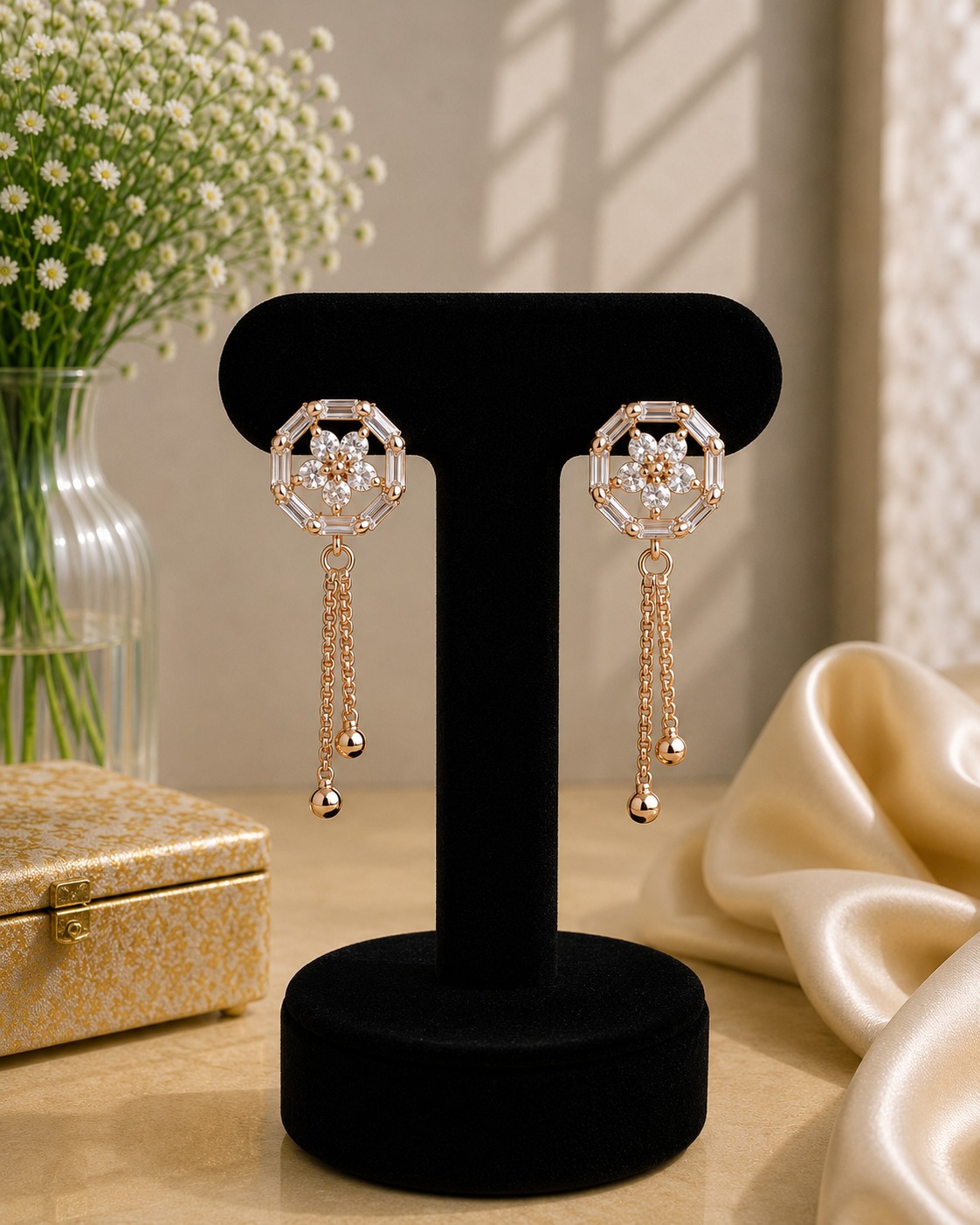 Elara Crystal Bloom Earrings