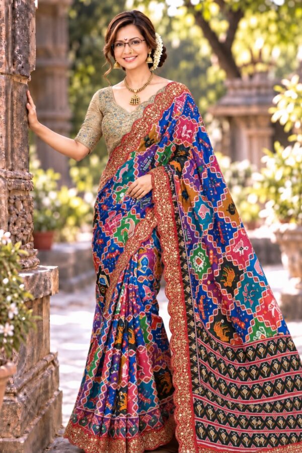 Kundra Sequins Saree