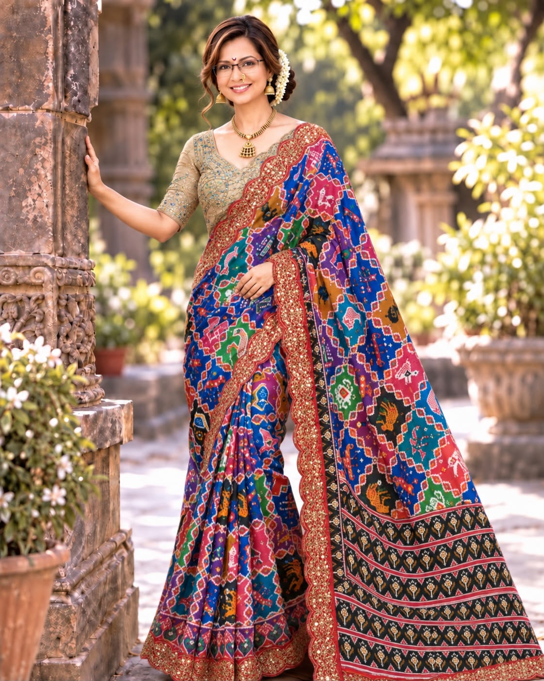 Kundra Sequins Saree
