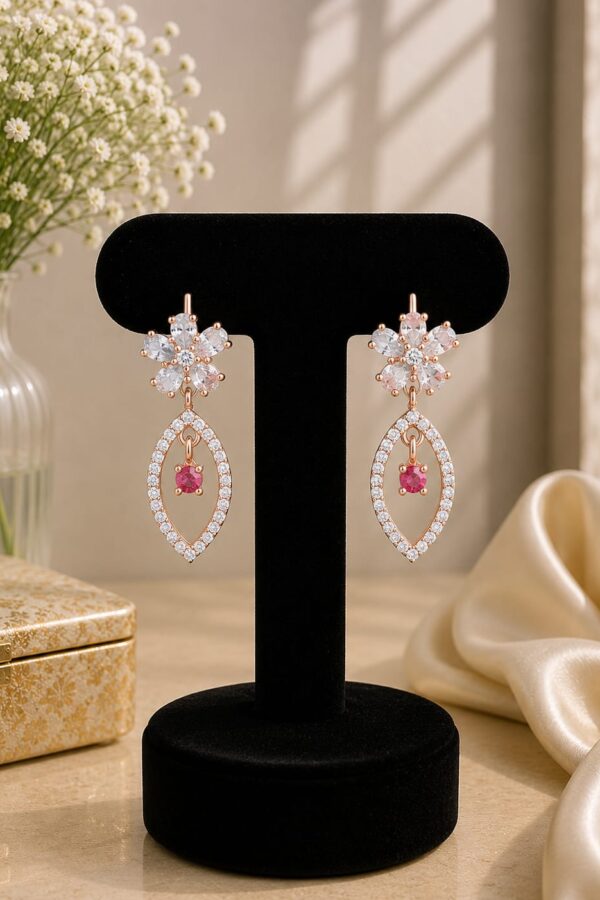 Leaf Floral Drop Earrings