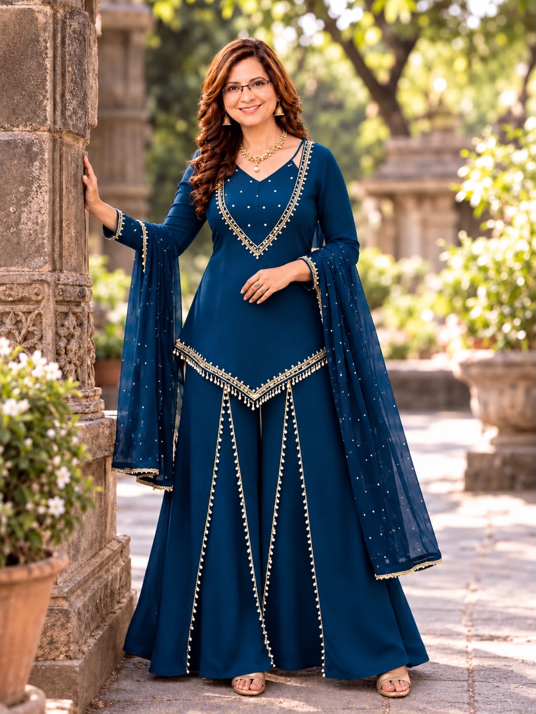 blue womens ethnic wear