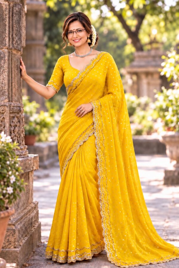 designer butti silk saree