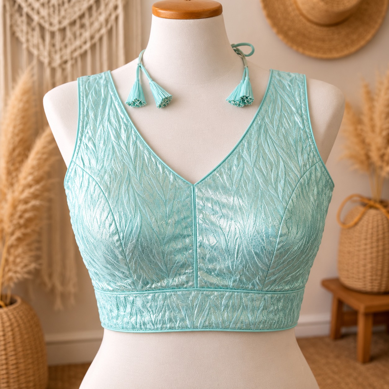 mintgreen blouse