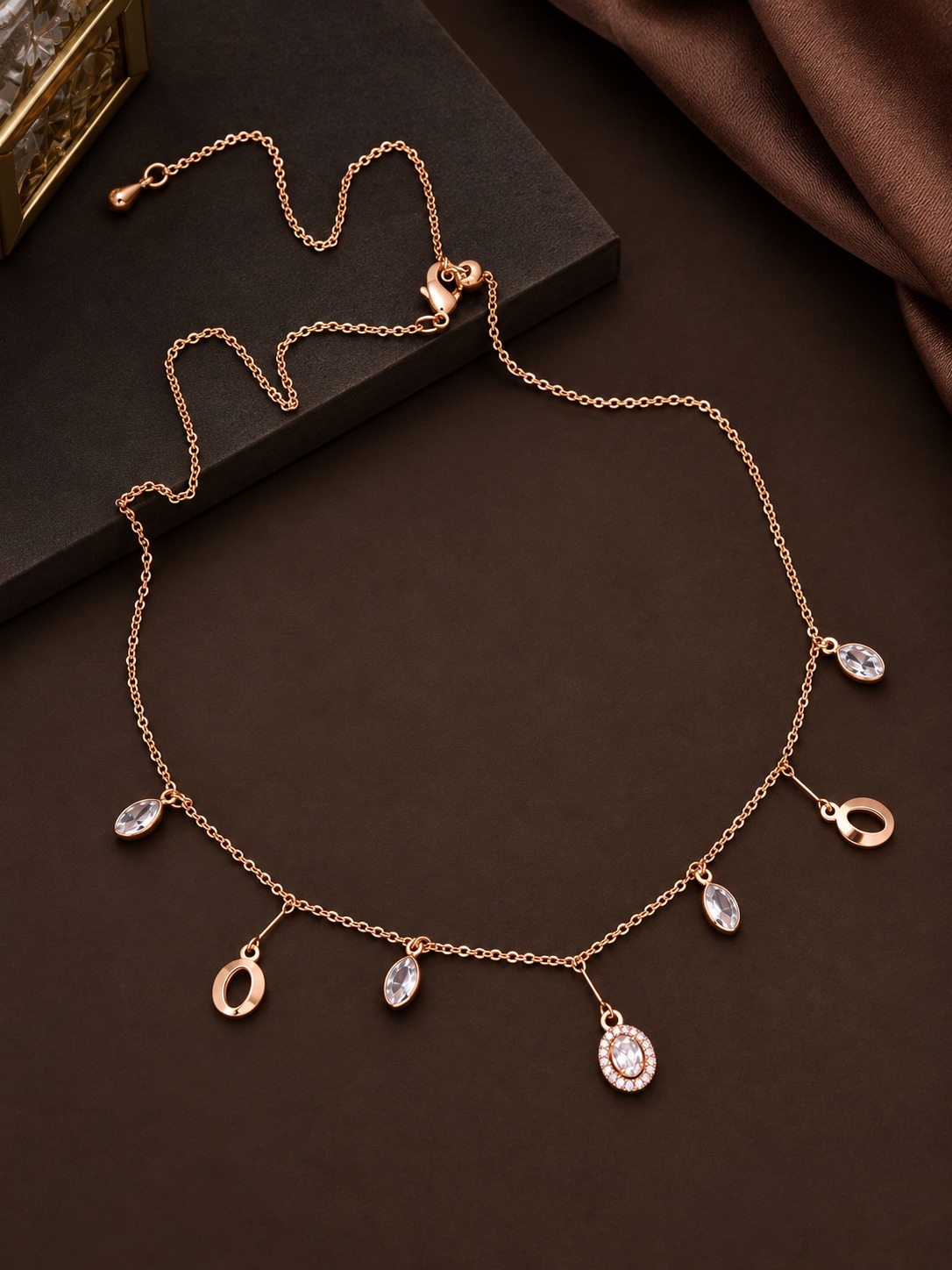 oval crystal chain