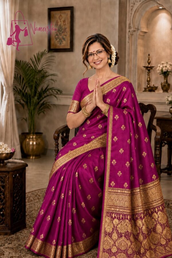 silk zari designer saree