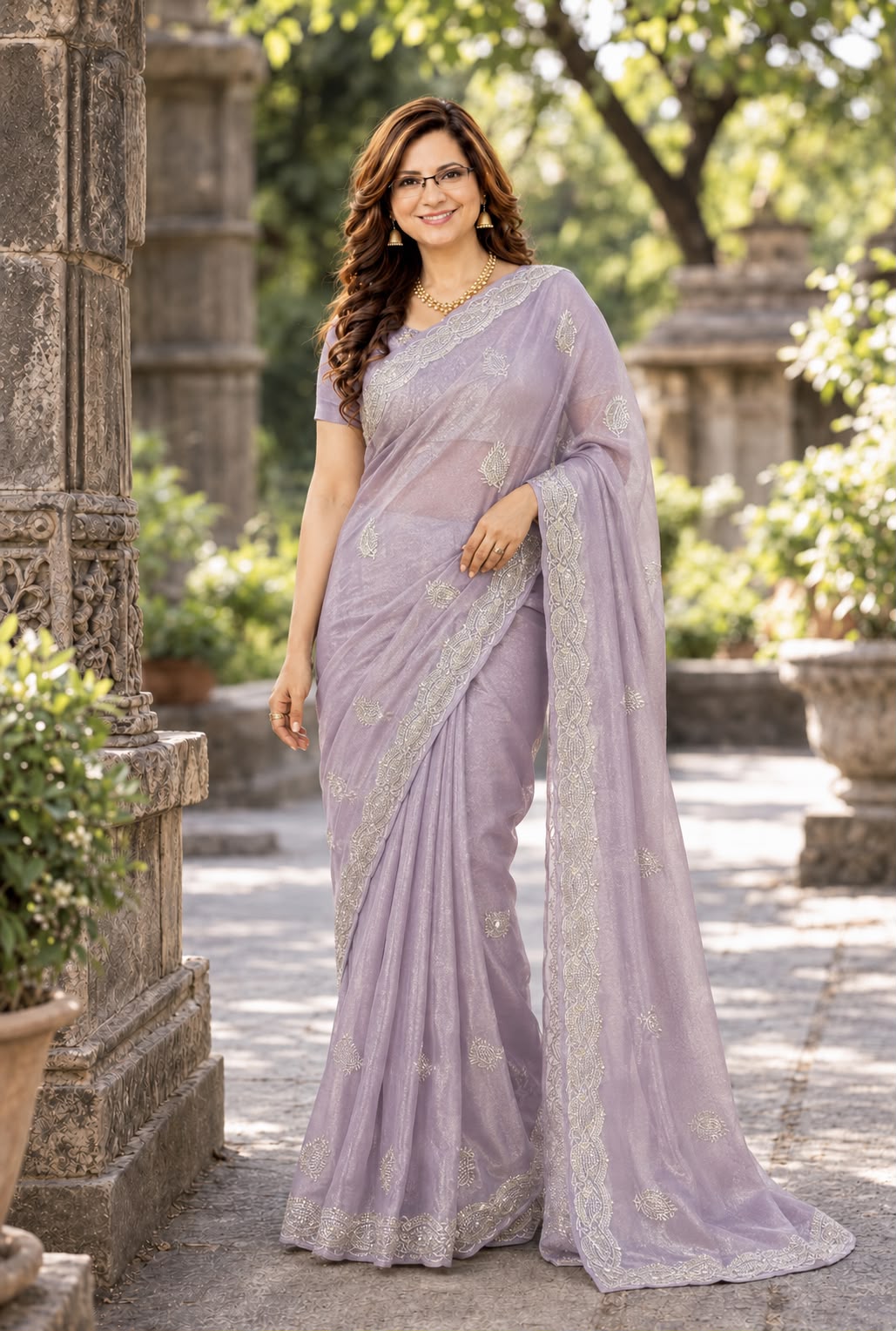 soft tissue designer saree