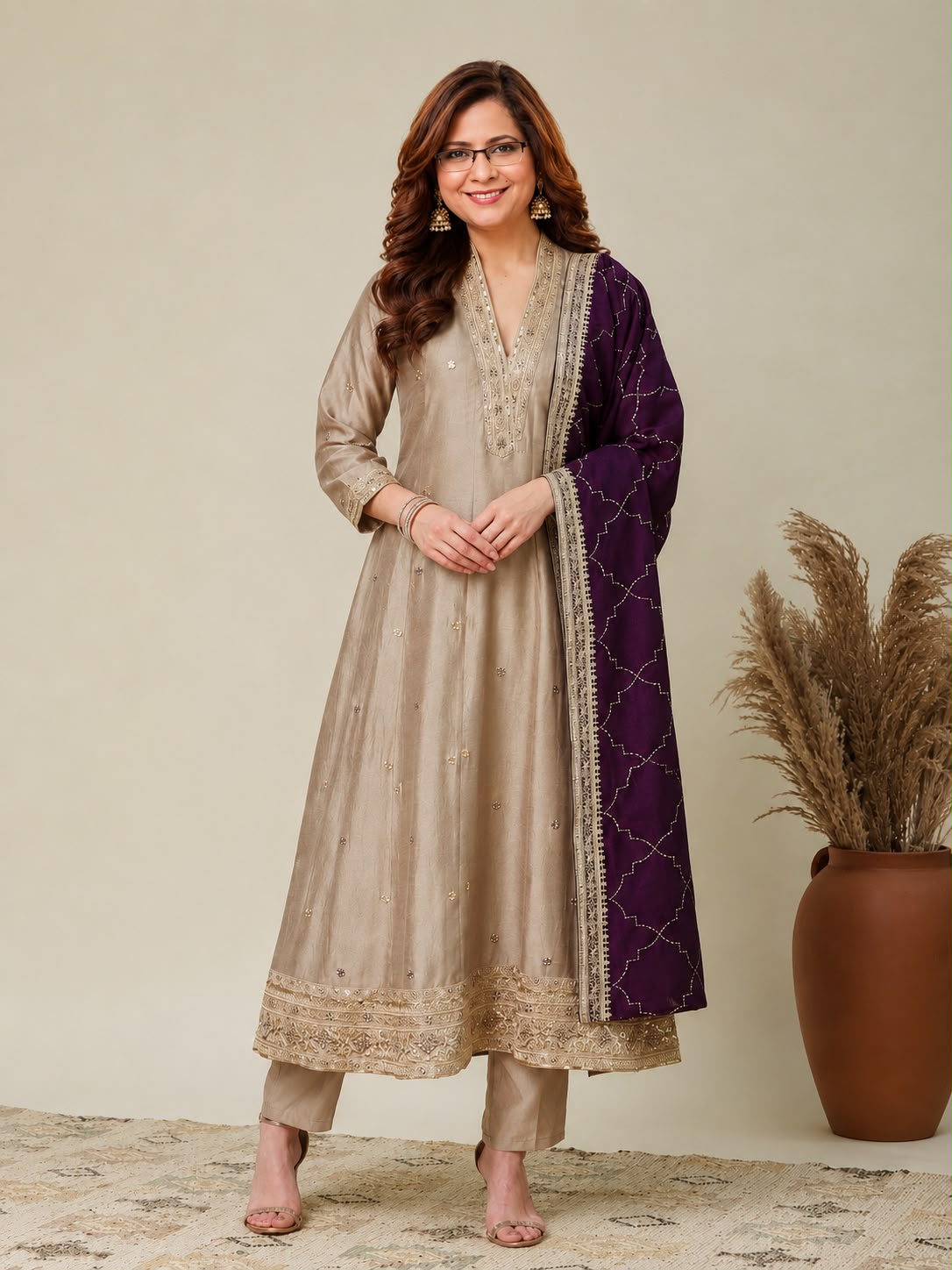trendy anarkali sesigner kurti pant