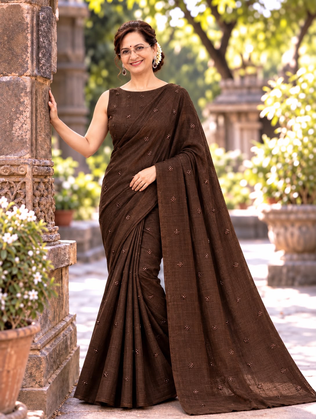 viral coffee saree