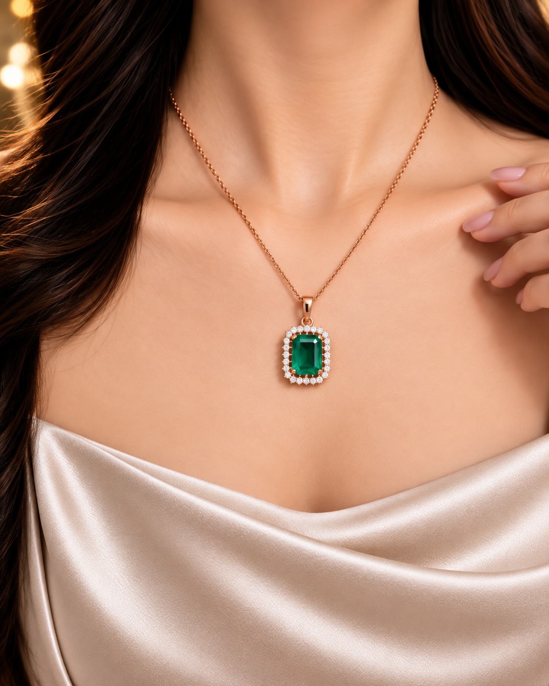 Emerald Green Stone Pendant