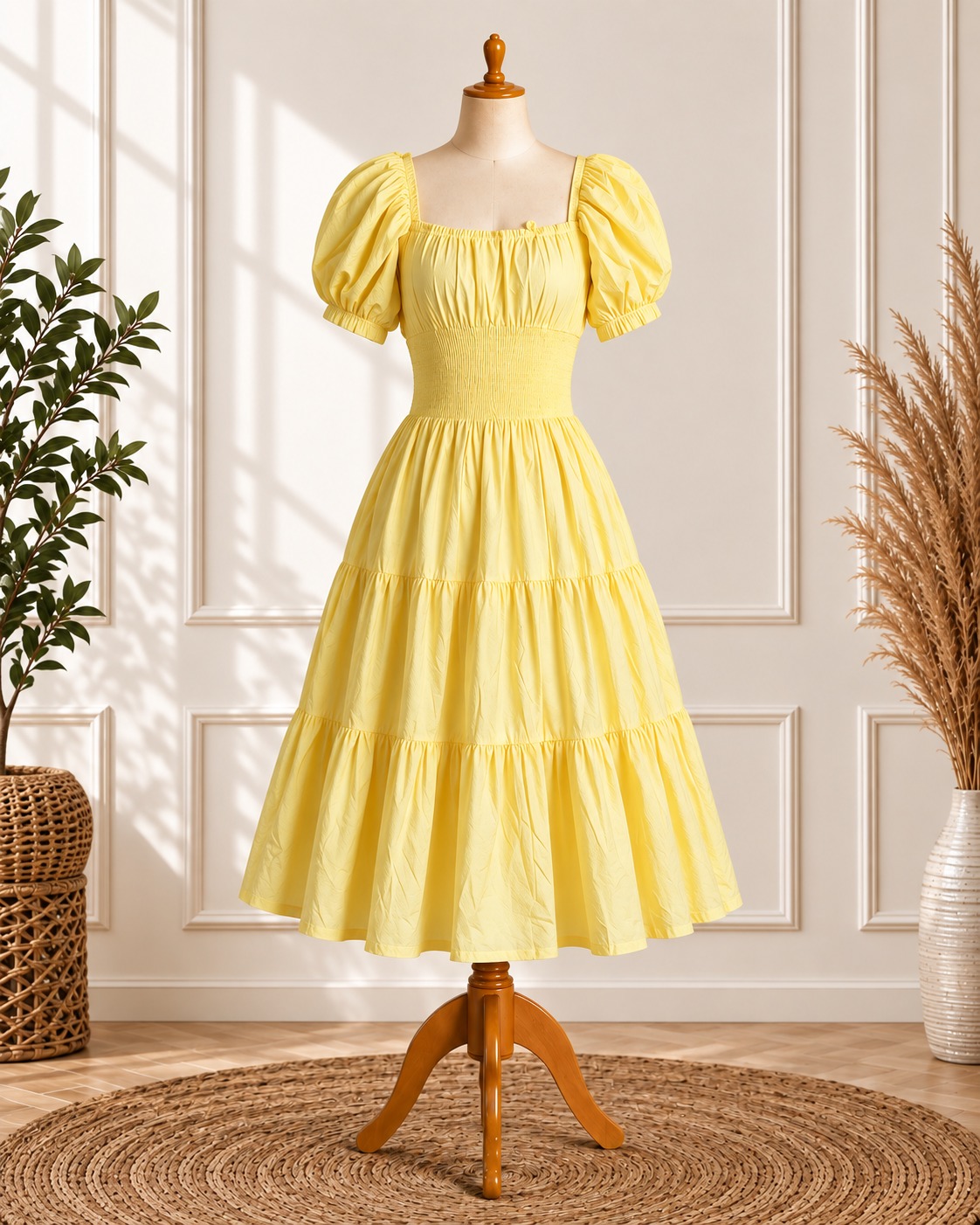 Sunshine Smocked Midi Dress