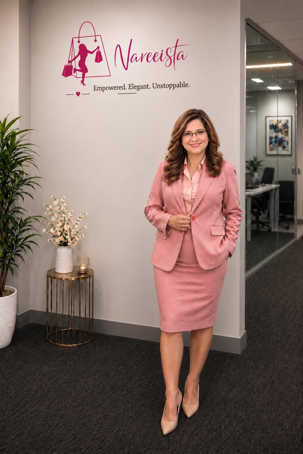 pink blazer