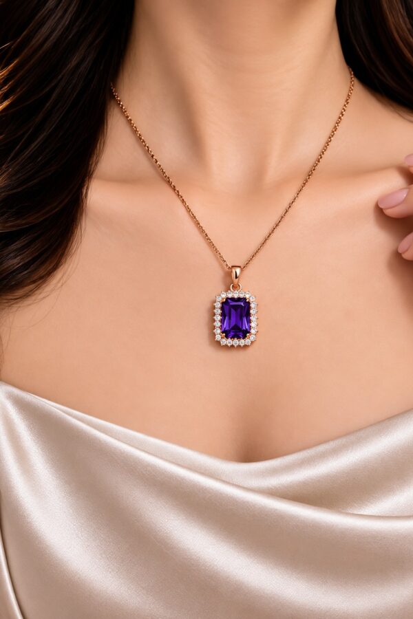 purple stone pendant